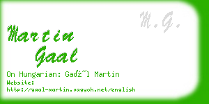 martin gaal business card